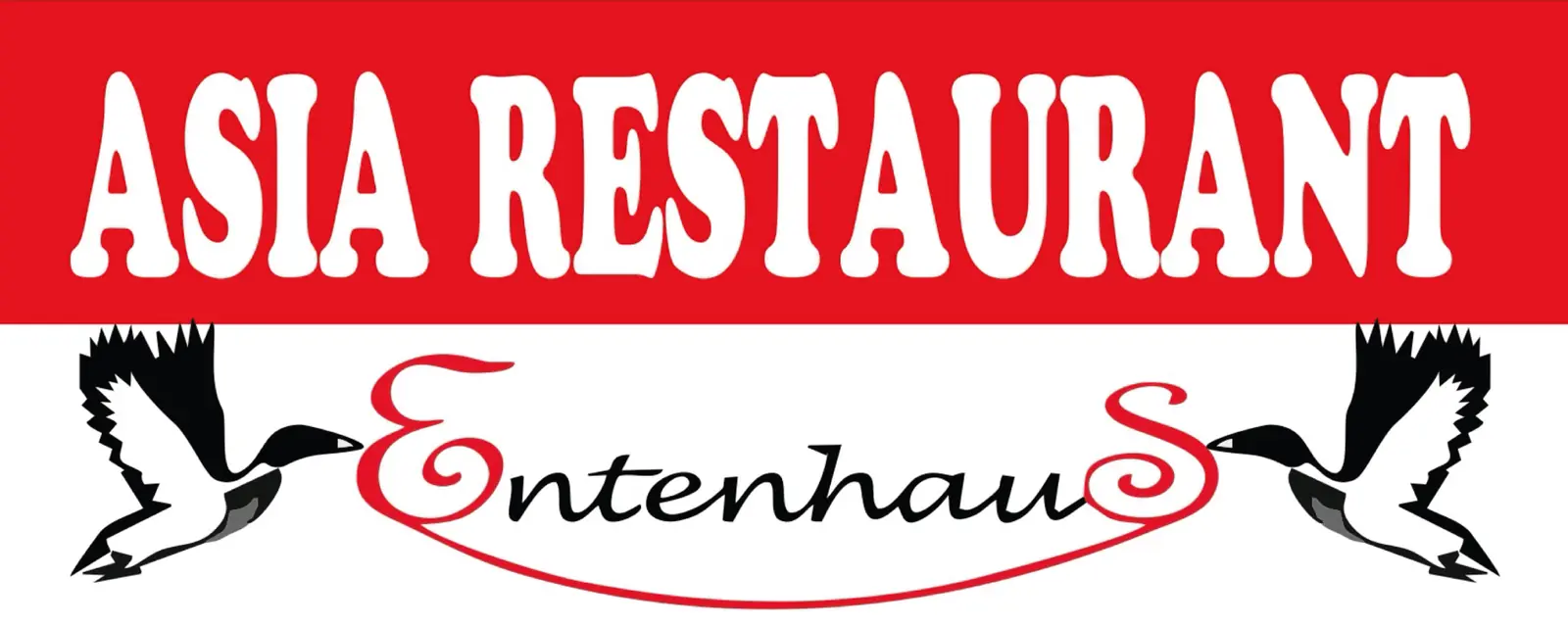 Werbebanner für das Asia Restaurant Entenhaus